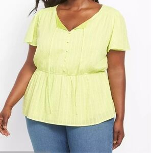 Short Sleeve Button Down Blouse